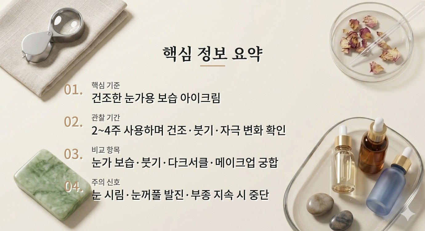 라네즈 워터뱅크 블루 히알루로닉 아이 크림은 눈가 건조에 매일 써도 될까요? 비교 가이드