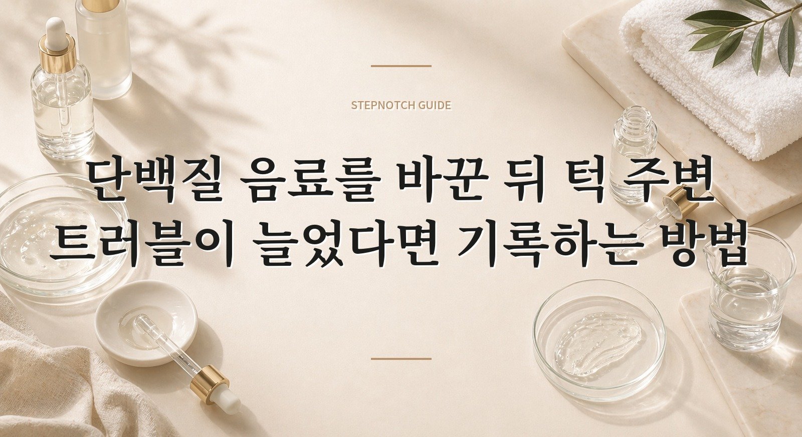 단백질 음료를 바꾼 뒤 턱 주변 트러블이 늘었다면 기록하는 방법 핵심 정보