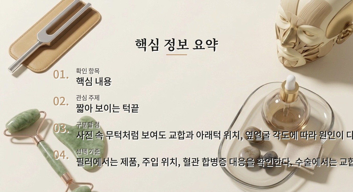남자 턱끝 필러와 턱끝 수술, 어떤 차이가 있을까? 비교 가이드