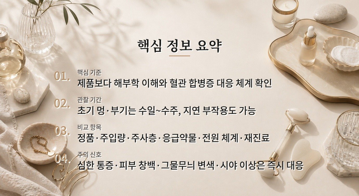 남자 코필러 병원은 혈관 부작용 대응 체계를 어떻게 확인해야 하나요? 비교 가이드