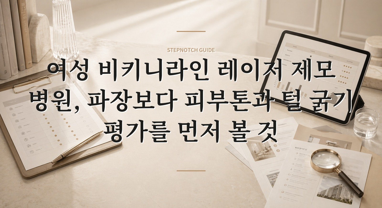 여성 비키니라인 레이저 제모 병원, 파장보다 피부톤과 털 굵기 평가를 먼저 볼 것