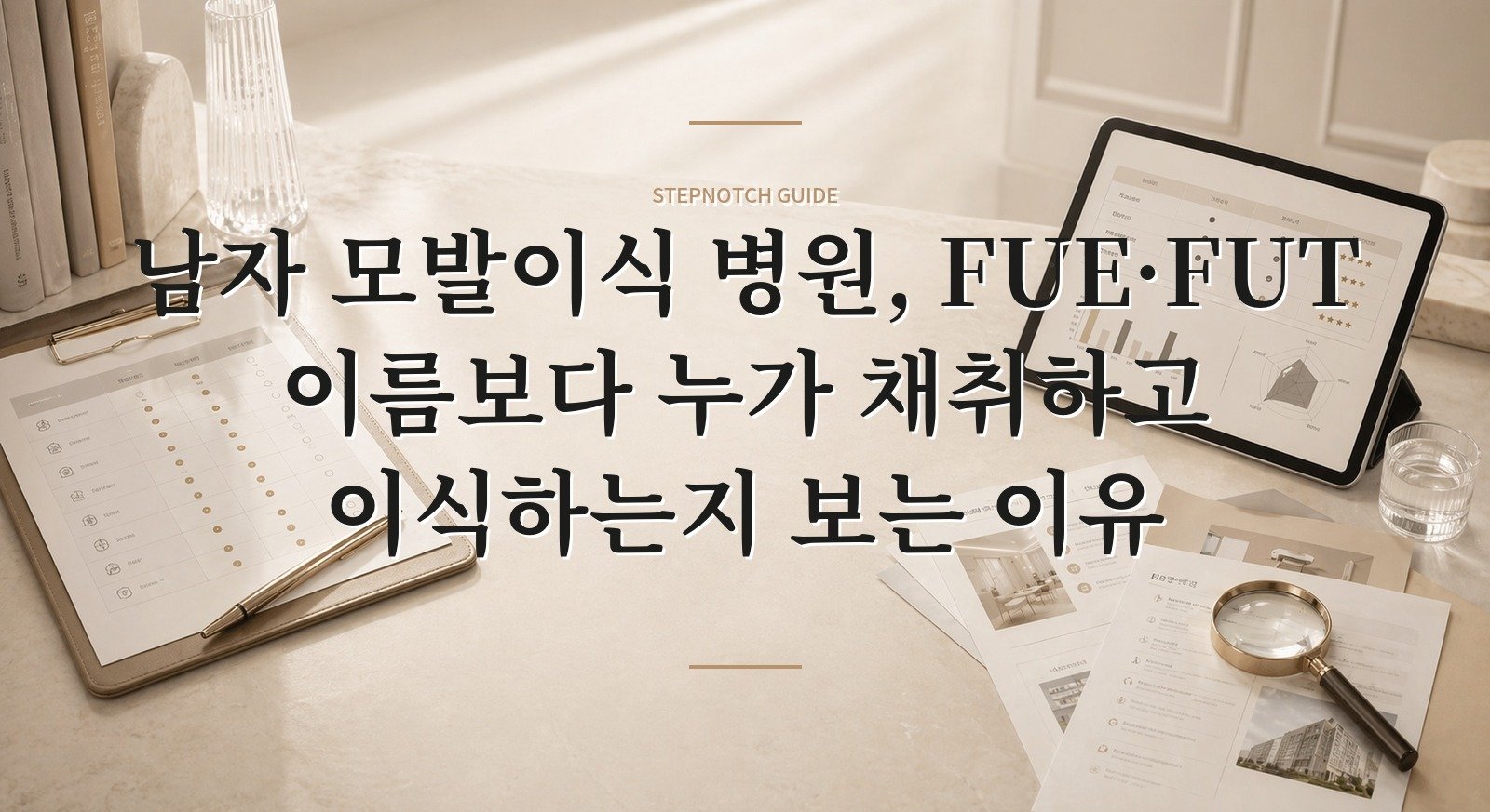 남자 모발이식 병원, FUE·FUT 이름보다 누가 채취하고 이식하는지 보는 이유 핵심 정보