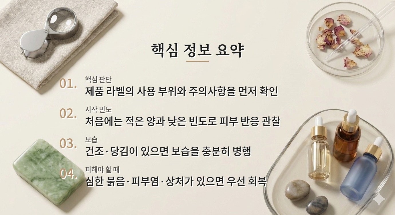 눈가 레티놀 사용, 얼굴용 레티놀을 그대로 바르기 전 확인할 점 비교 가이드