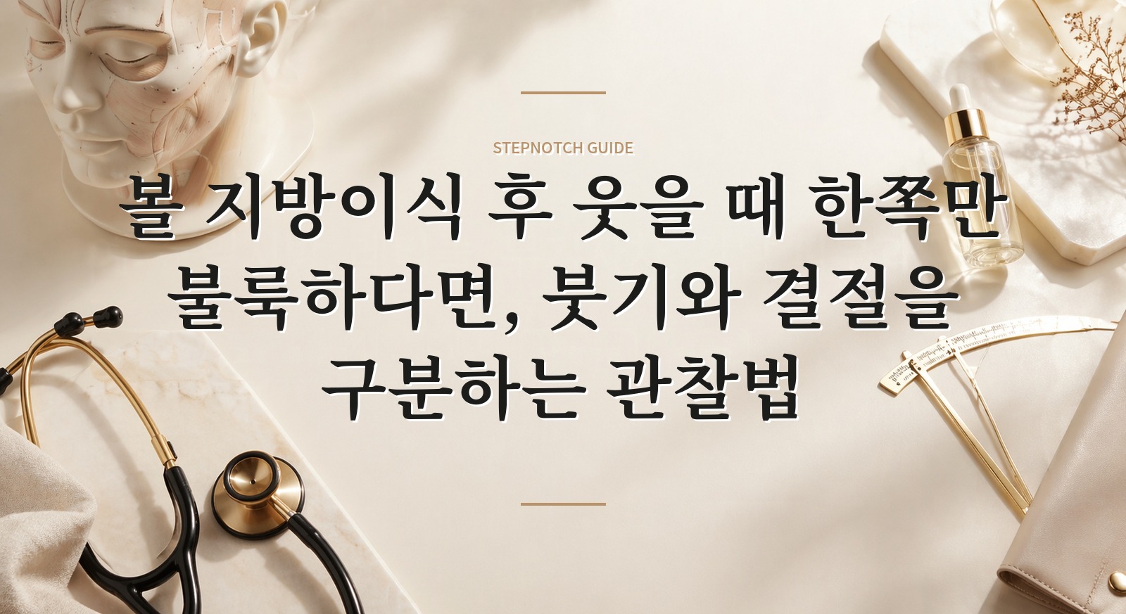 볼 지방이식 후 웃을 때 한쪽만 불룩하다면, 붓기와 결절을 구분하는 관찰법 핵심 정보