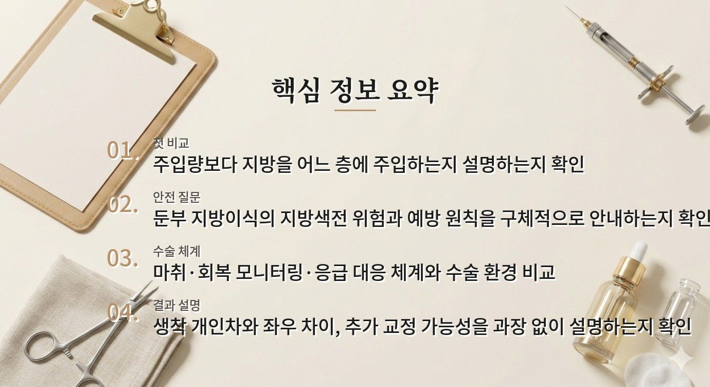 여성 힙딥 지방이식 병원, 주입량보다 지방 주입층과 안전체계를 비교할 것 비교 가이드