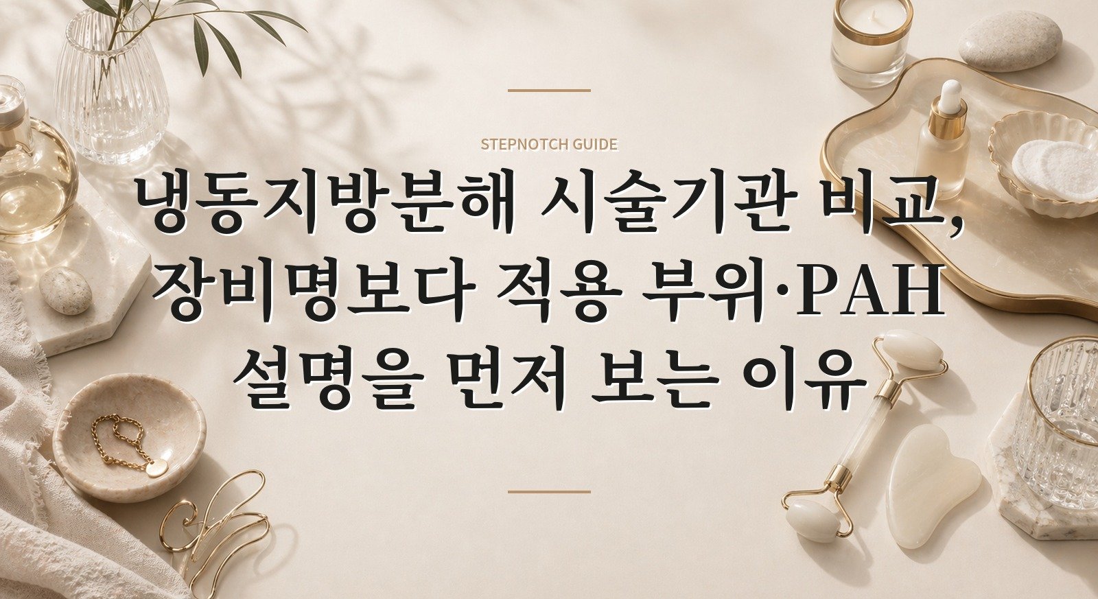 냉동지방분해 시술기관 비교, 장비명보다 적용 부위·PAH 설명을 먼저 보는 이유 핵심 정보