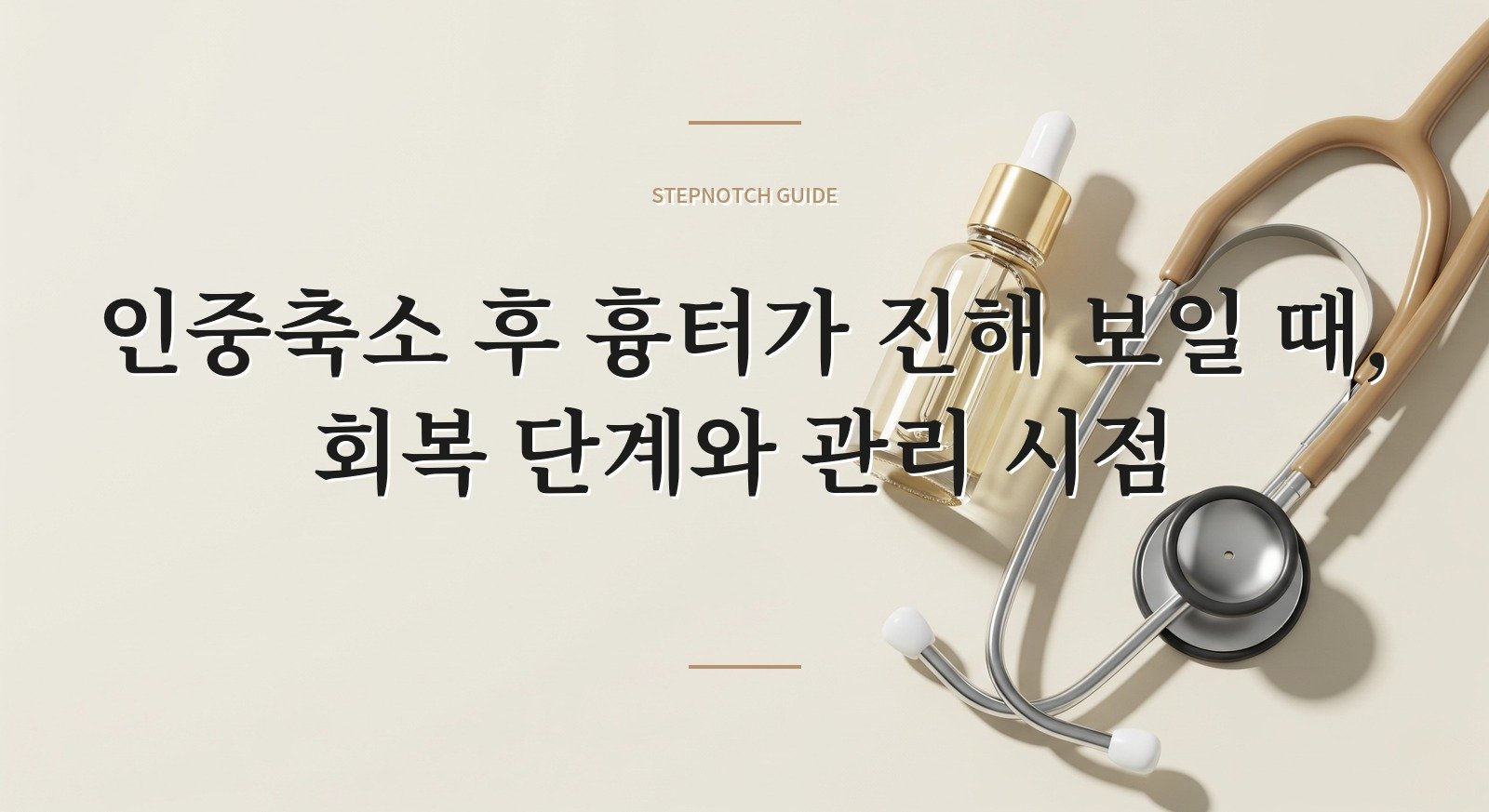 인중축소 후 흉터가 진해 보일 때, 회복 단계와 관리 시점 핵심 정보