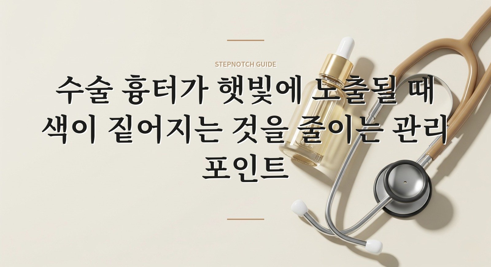 수술 흉터가 햇빛에 노출될 때 색이 짙어지는 것을 줄이는 관리 포인트 핵심 정보