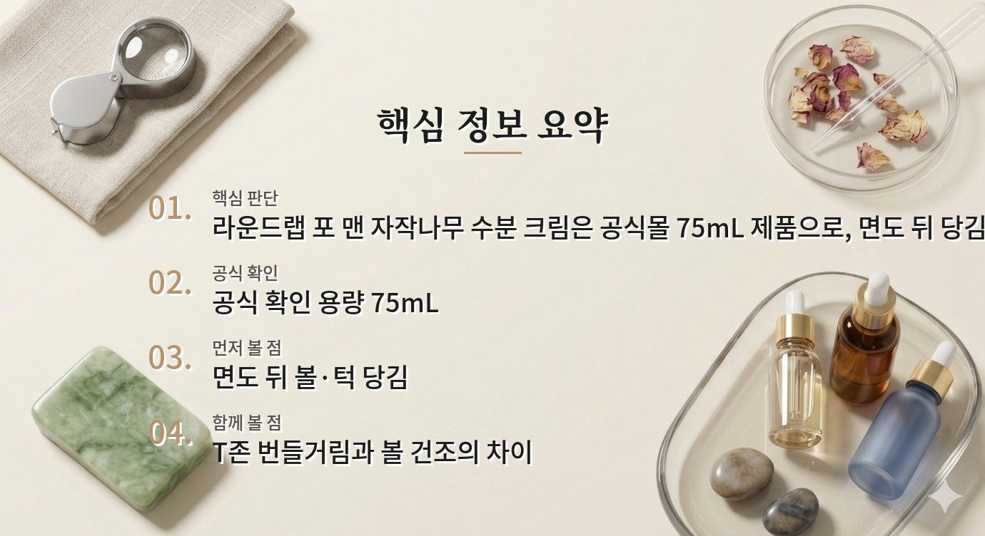 라운드랩 포 맨 자작나무 수분 크림, 면도 뒤 당김과 번들거림을 같이 볼 때 비교 가이드