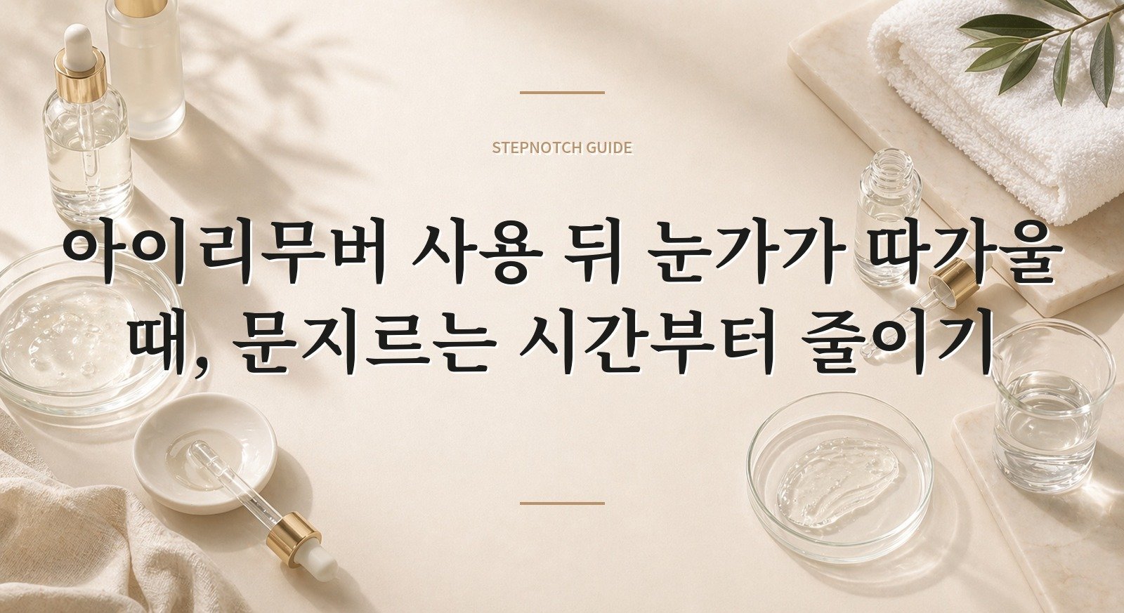 아이리무버 사용 뒤 눈가가 따가울 때, 문지르는 시간부터 줄이기 핵심 정보