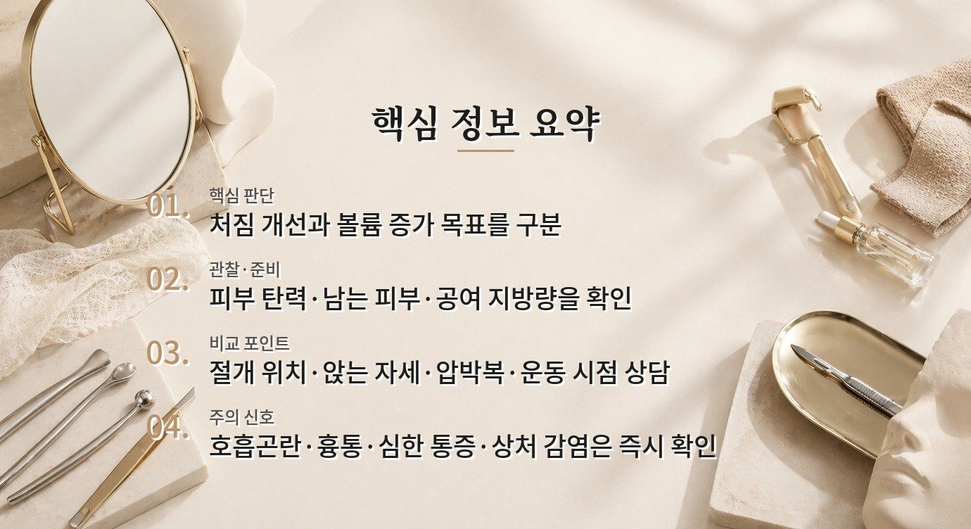 남자 엉덩이 리프트는 지방이식과 같은 수술인가요? 비교 가이드
