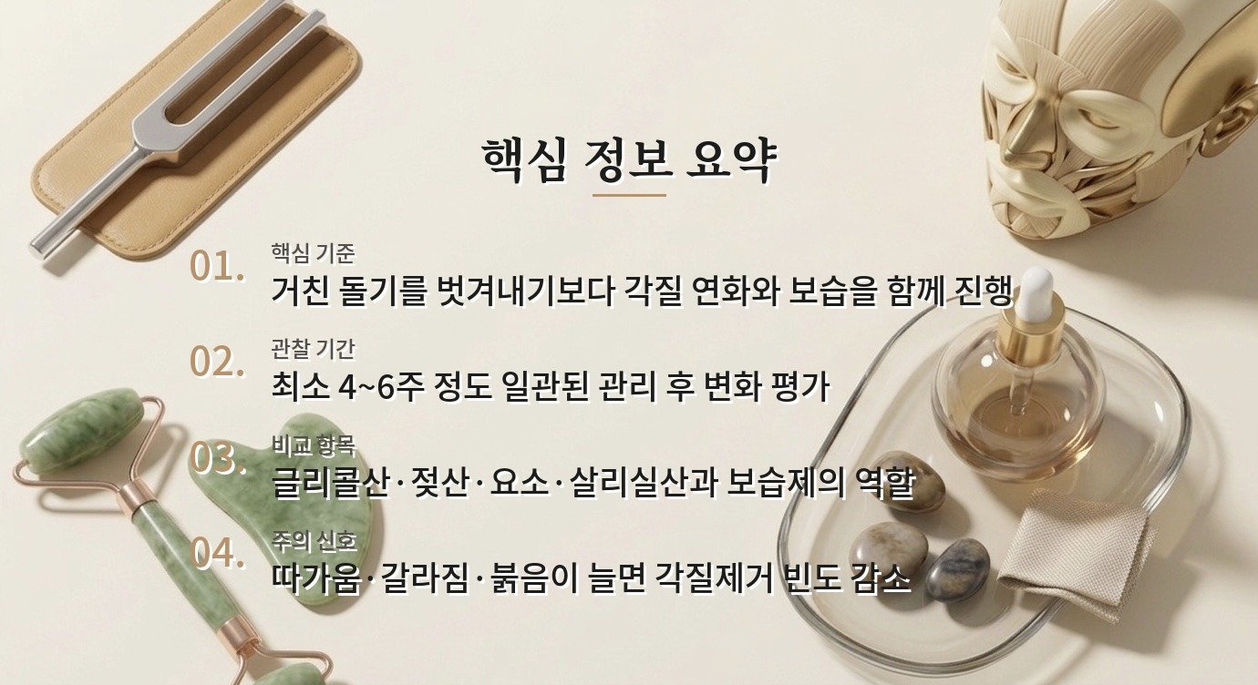 팔뚝 닭살 피부에 글리콜산을 쓸 때 보습이 더 중요한 이유 비교 가이드