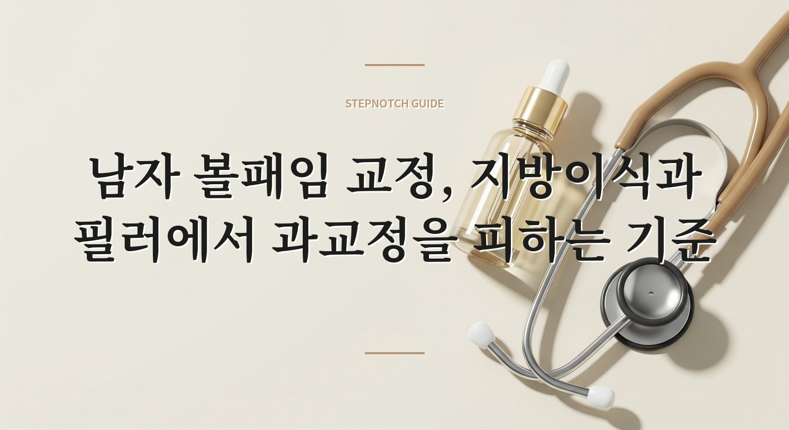 남자 볼패임 교정, 지방이식과 필러에서 과교정을 피하는 기준