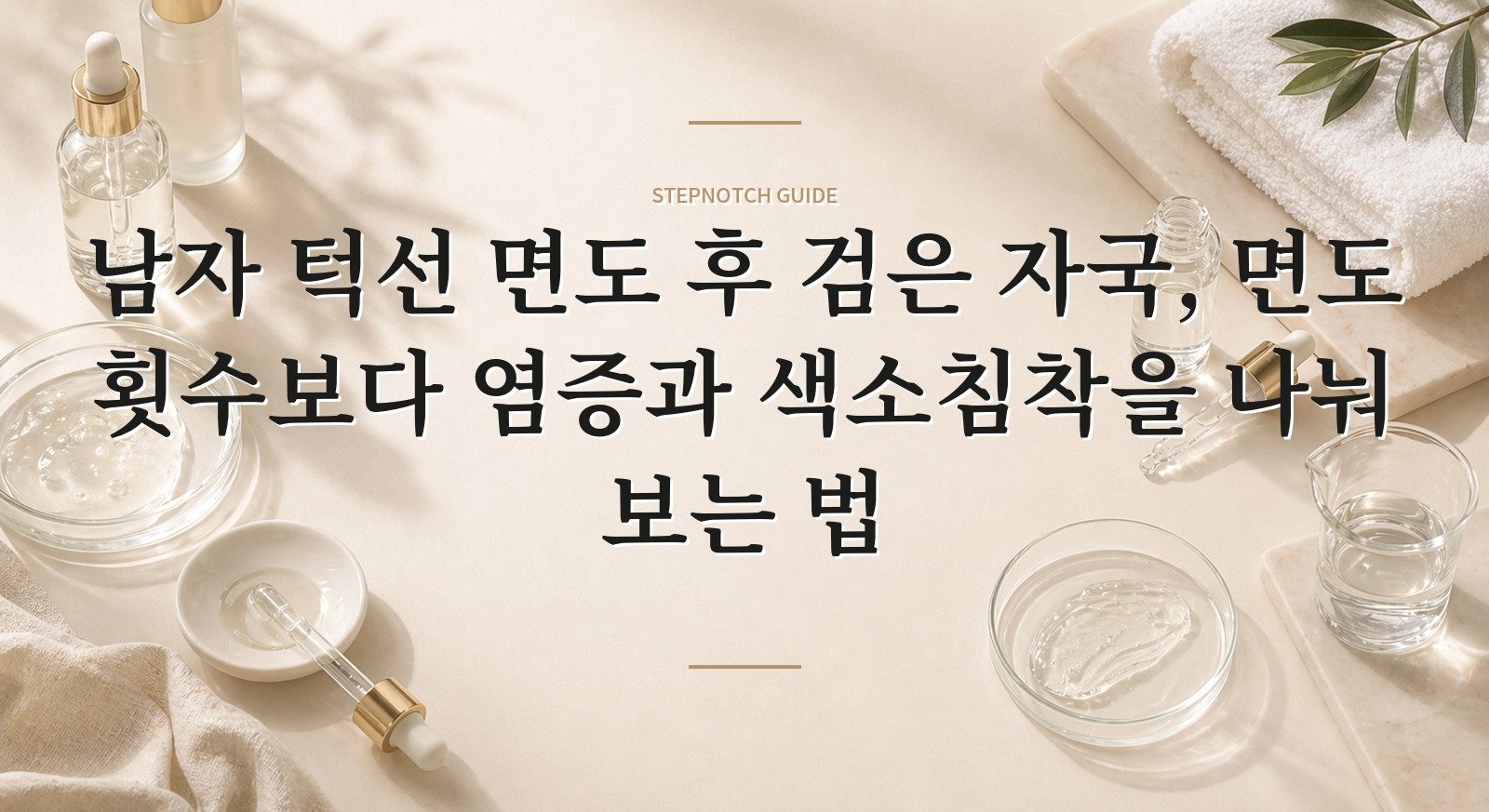 남자 턱선 면도 후 검은 자국, 면도 횟수보다 염증과 색소침착을 나눠 보는 법 핵심 정보