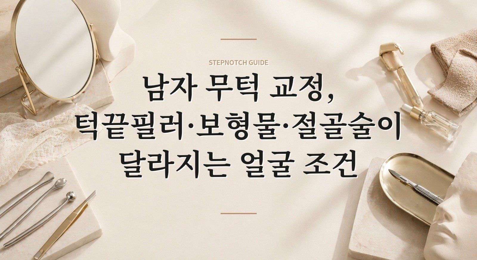 남자 무턱 교정, 턱끝필러·보형물·절골술이 달라지는 얼굴 조건 핵심 정보