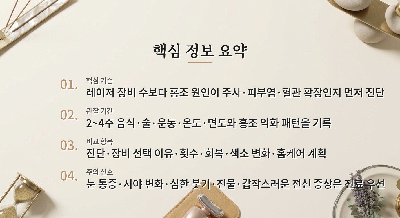 남자 얼굴 홍조 병원은 혈관레이저 장비가 많은 곳이 더 좋은가요? 비교 가이드