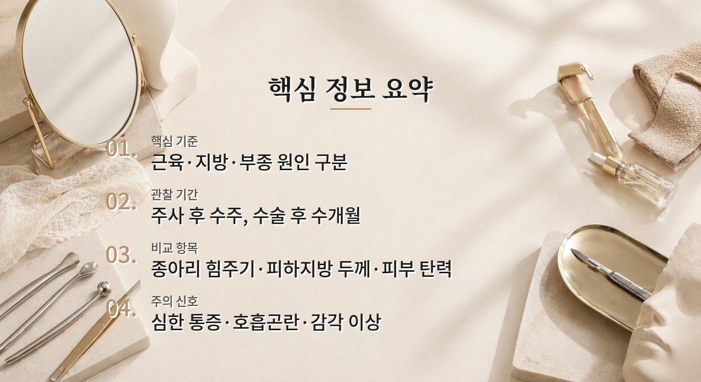 종아리 보톡스와 지방흡입, 알이 도드라지는 다리에서 선택이 달라지는 이유 비교 가이드