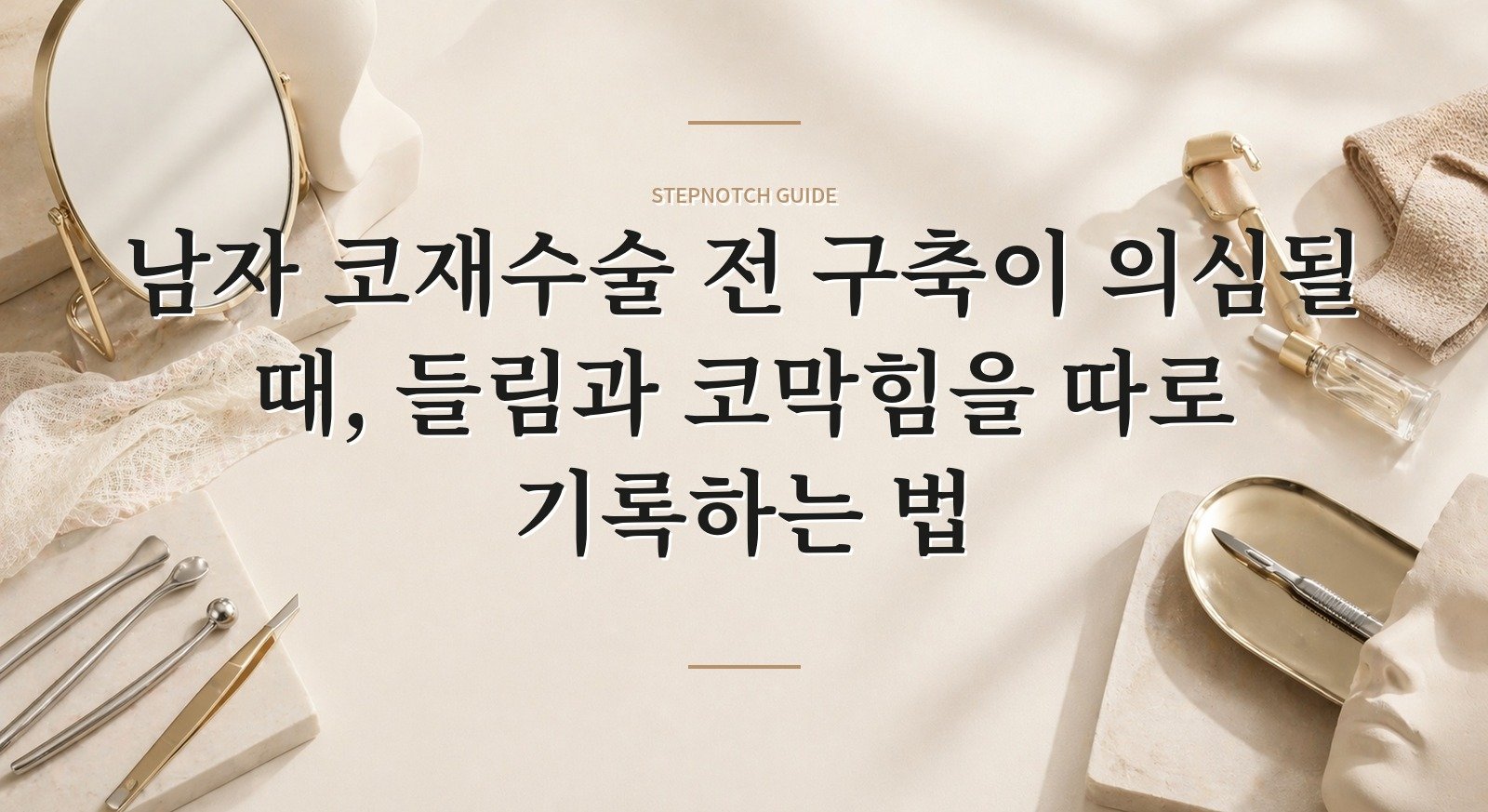 남자 코재수술 전 구축이 의심될 때, 들림과 코막힘을 따로 기록하는 법 핵심 정보