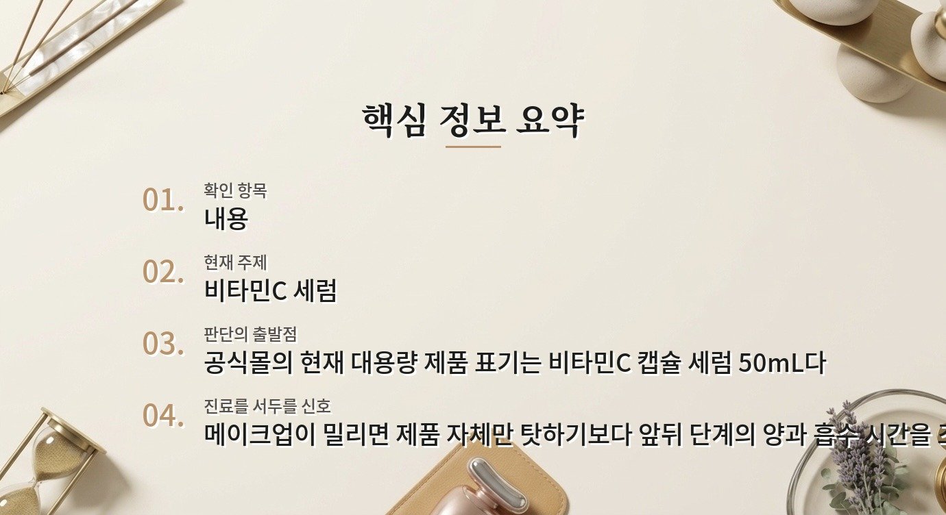 이니스프리 비타민C 캡슐 세럼 50mL, 아침 루틴에서 밀림 확인하기 비교 가이드