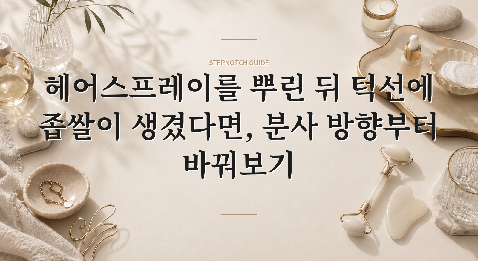헤어스프레이를 뿌린 뒤 턱선에 좁쌀이 생겼다면, 분사 방향부터 바꿔보기 핵심 정보
