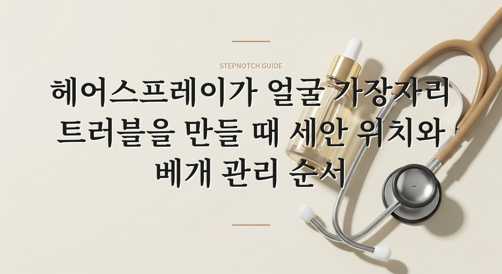 헤어스프레이가 얼굴 가장자리 트러블을 만들 때 세안 위치와 베개 관리 순서 핵심 정보