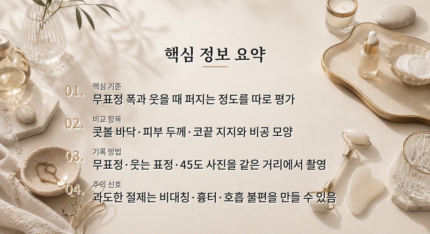 남자 콧볼축소, 웃을 때 넓어지는 콧망울도 줄어들까요? 비교 가이드