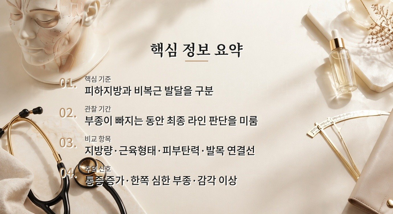 여성 종아리 지방흡입, 알통과 지방을 구분하지 않으면 만족도가 달라지는 이유 비교 가이드