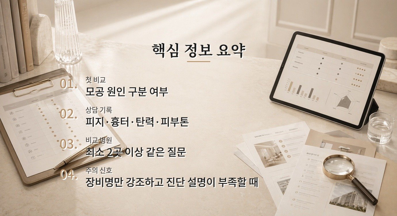 남자 모공 레이저 병원, 모공 크기보다 흉터·피지 원인을 먼저 구분하는 법 비교 가이드