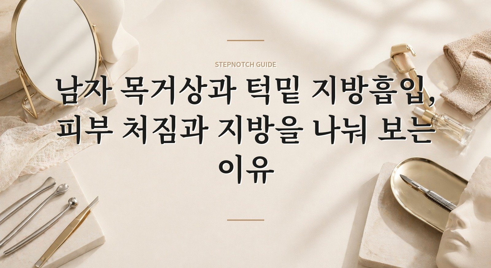 남자 목거상과 턱밑 지방흡입, 피부 처짐과 지방을 나눠 보는 이유