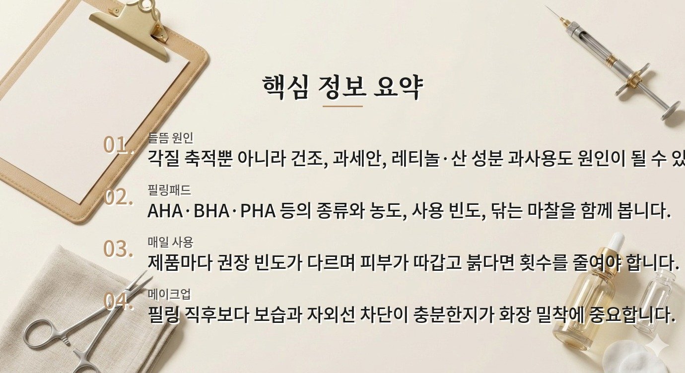 필링패드를 매일 쓰면 화장 들뜸이 줄어들까요? 비교 가이드