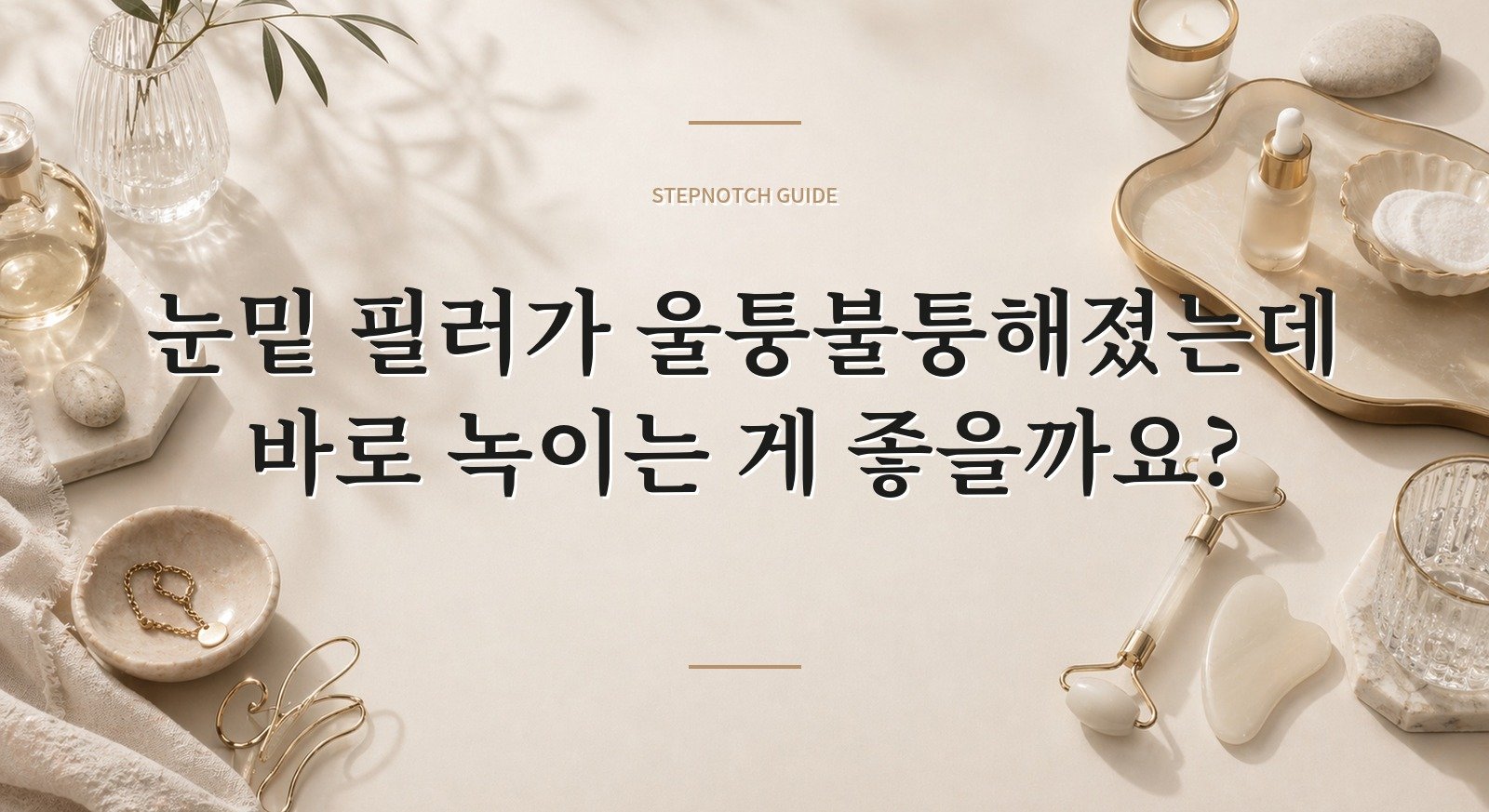 눈밑 필러가 울퉁불퉁해졌는데 바로 녹이는 게 좋을까요? 핵심 정보