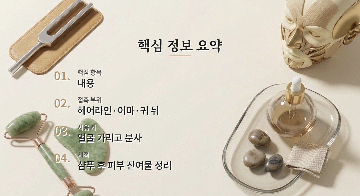 헤어스프레이를 매일 쓴다면 이마와 귀 뒤까지 씻어야 할까? 비교 가이드