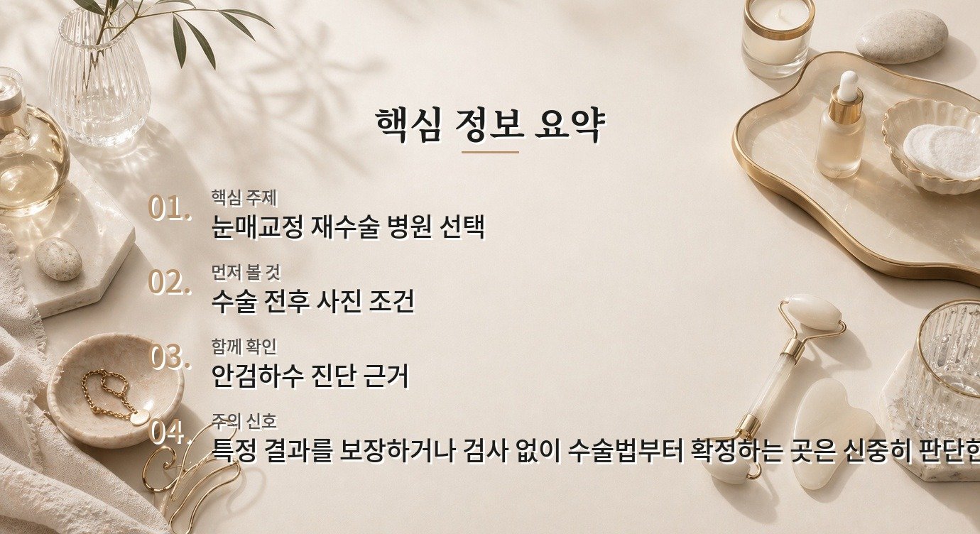 남자 눈매교정 재수술 병원 비교, 졸려 보임과 안구건조를 함께 묻기 비교 가이드