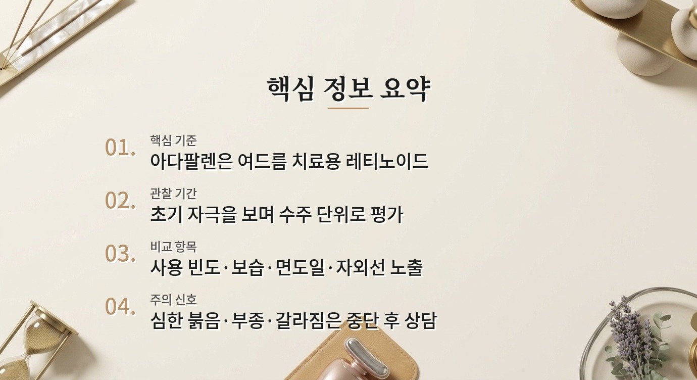 남자 여드름에 아다팔렌을 매일 발라도 되나요? 비교 가이드