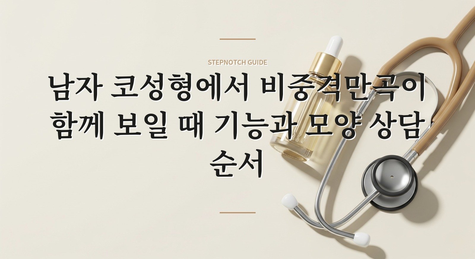남자 코성형에서 비중격만곡이 함께 보일 때 기능과 모양 상담 순서 핵심 정보