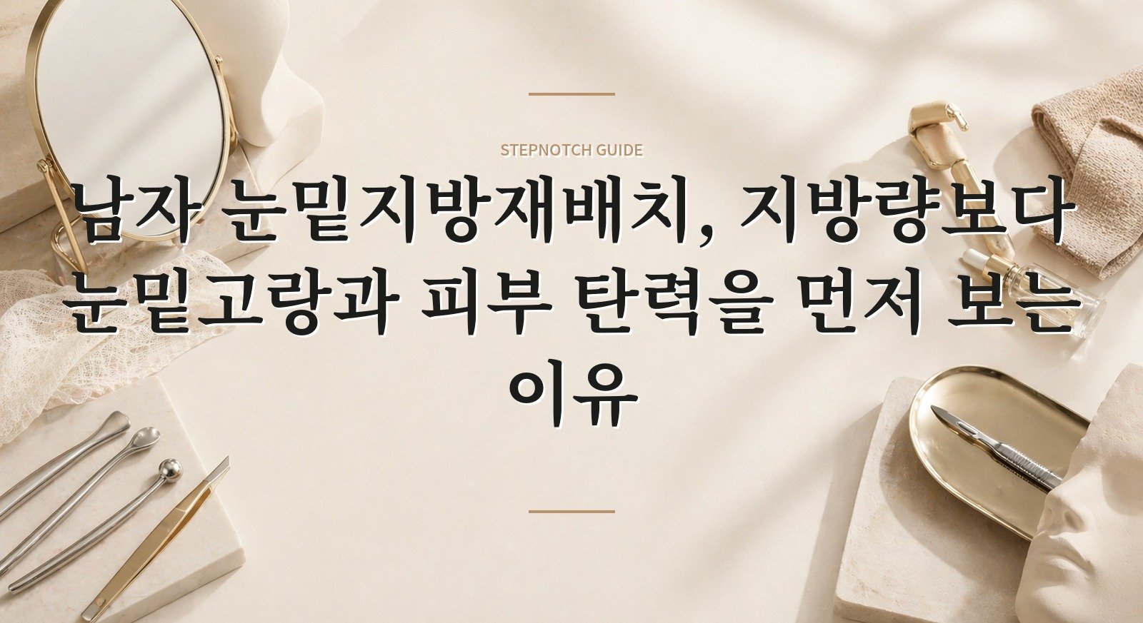 남자 눈밑지방재배치, 지방량보다 눈밑고랑과 피부 탄력을 먼저 보는 이유 핵심 정보
