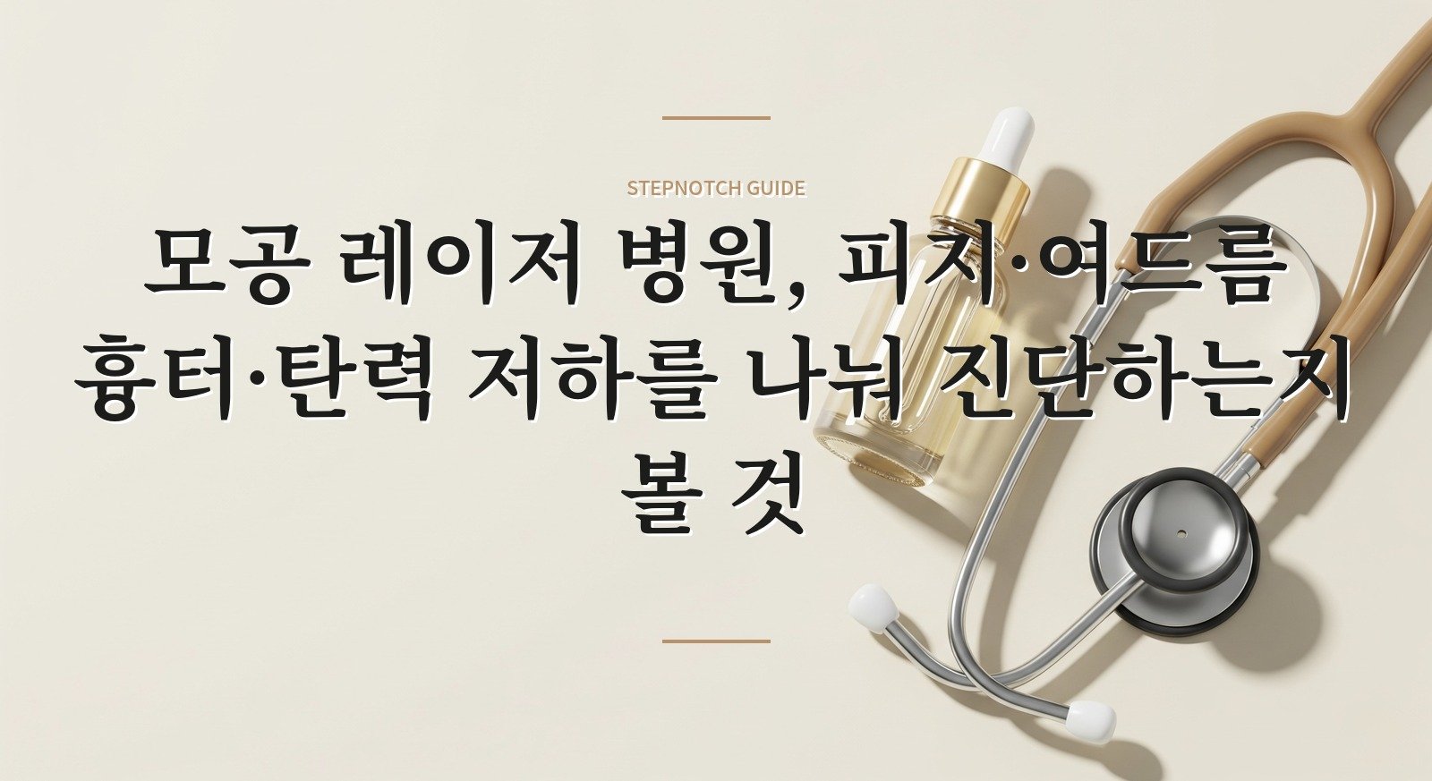 모공 레이저 병원, 피지·여드름 흉터·탄력 저하를 나눠 진단하는지 볼 것 핵심 정보
