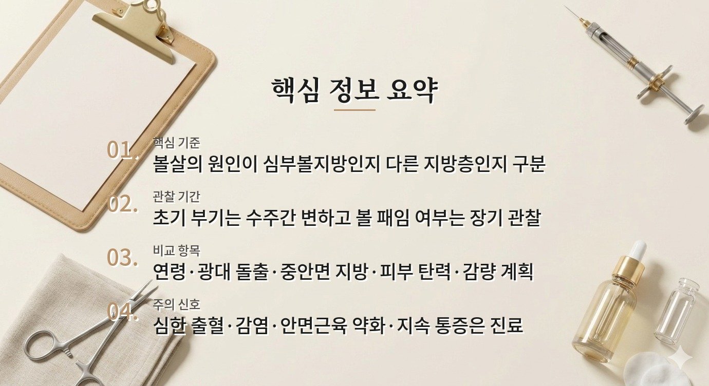 남자 볼살제거 후 얼굴이 더 꺼져 보일 수 있나요? 비교 가이드