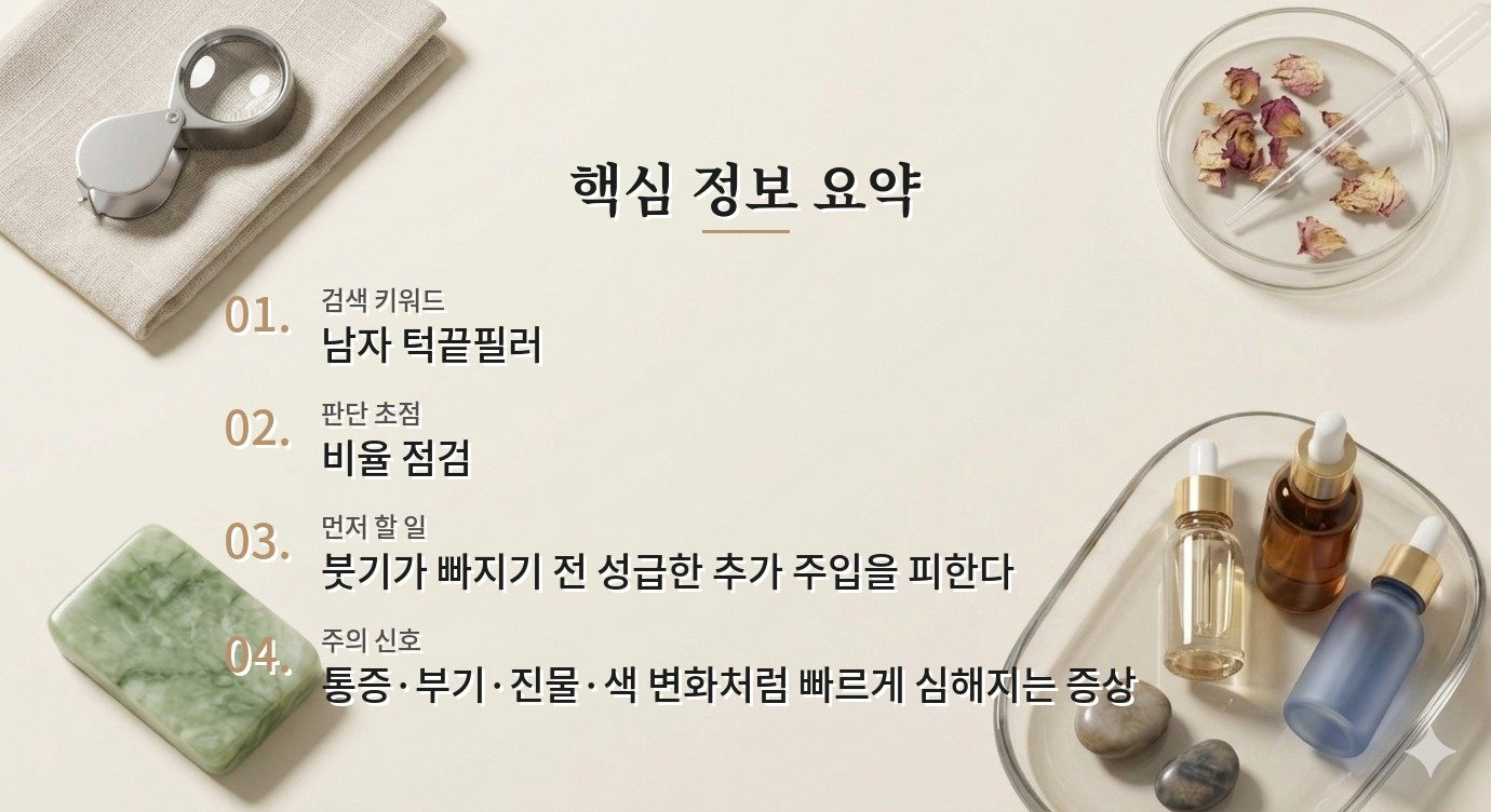 남자 턱끝필러가 길어 보일 때, 추가 시술 전 비율을 다시 보는 법 비교 가이드