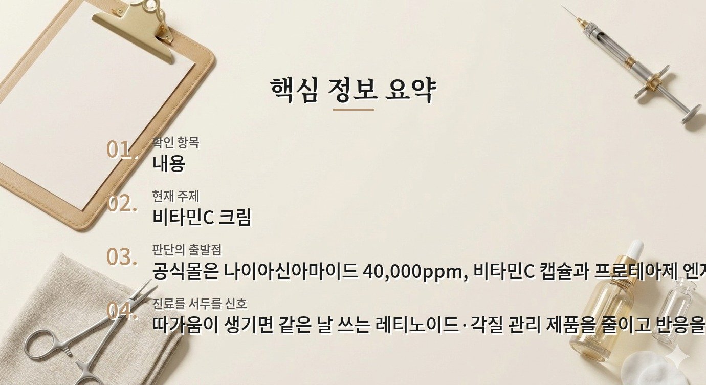 이니스프리 비타민C 엔자임 잡티 토닝 크림 50mL, 세럼과 겹칠 때 조절법 비교 가이드