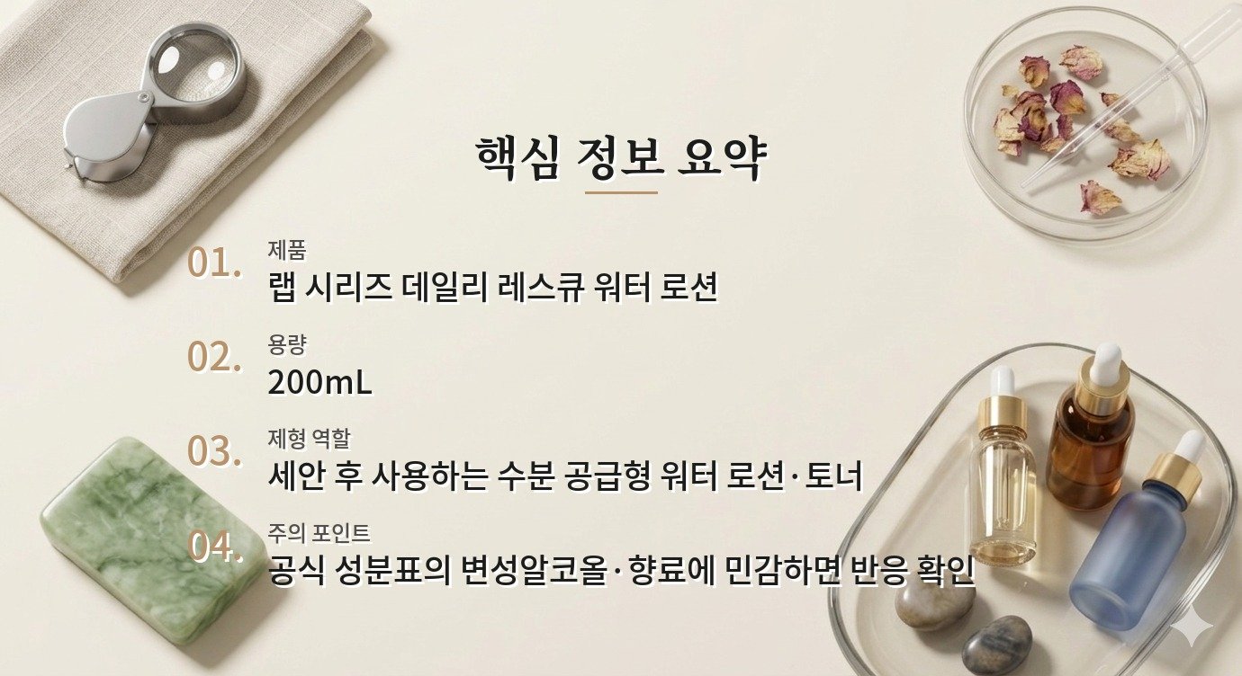랩 시리즈 데일리 레스큐 워터 로션, 가벼운 남성 토너로 볼 조건 비교 가이드
