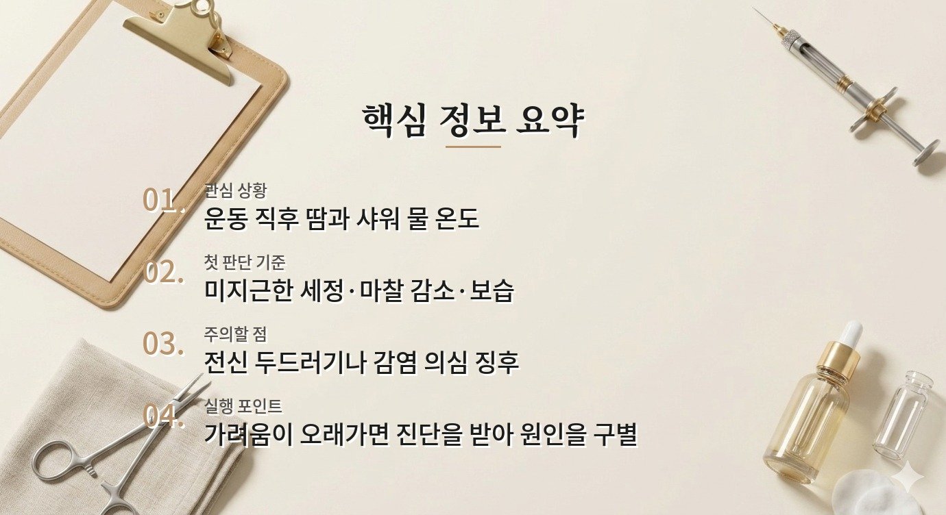 남자 등 피부가 가려울 때 바디워시보다 먼저 볼 생활 조건 비교 가이드