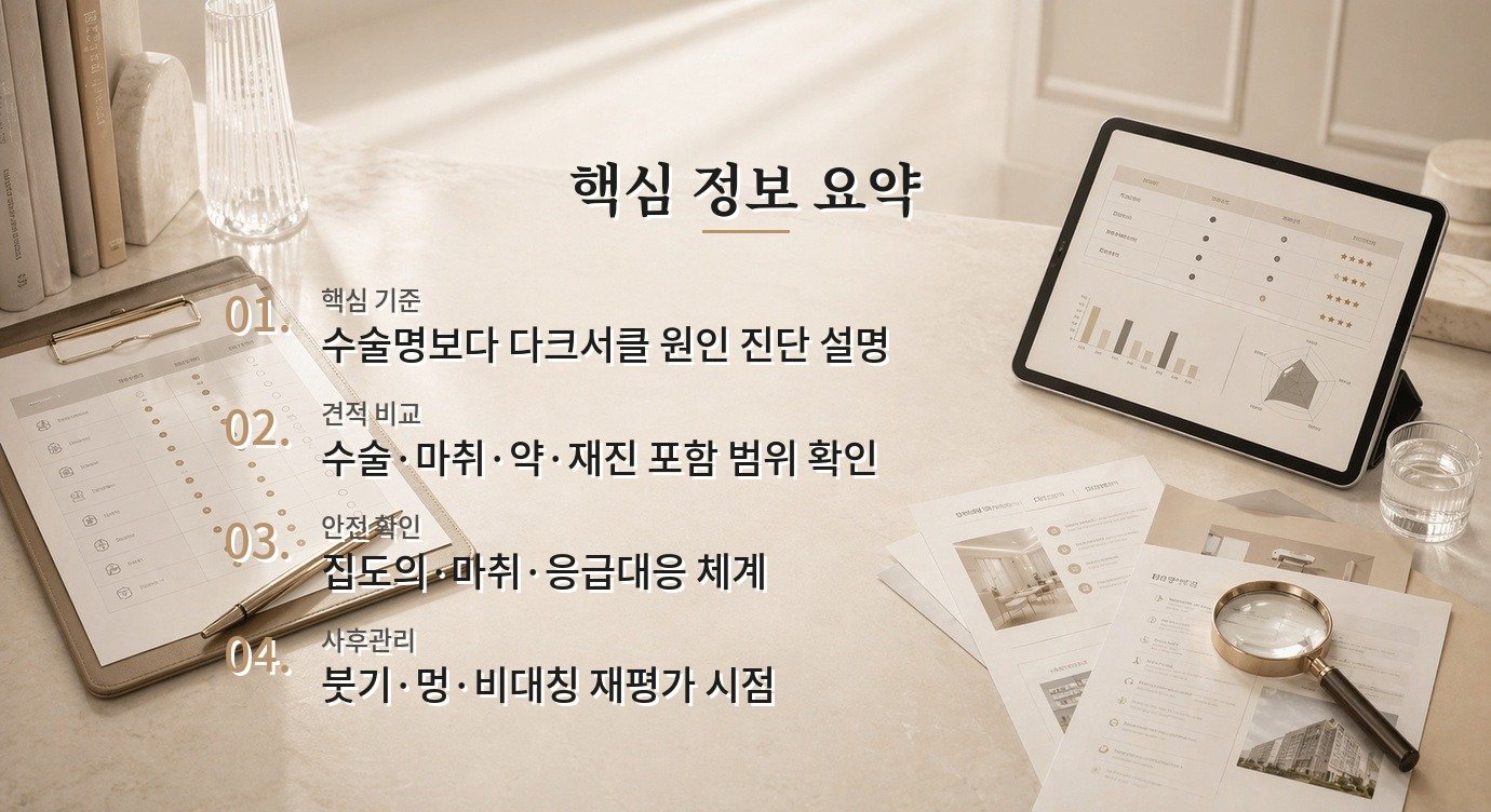 남자 눈밑지방재배치 병원, 다크서클 원인 진단과 수술 범위를 비교하는 법 비교 가이드