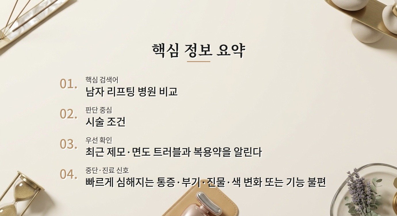 수염이 진한 남자 리프팅 병원 비교, 피부 두께와 제모 일정을 함께 보는 이유 비교 가이드