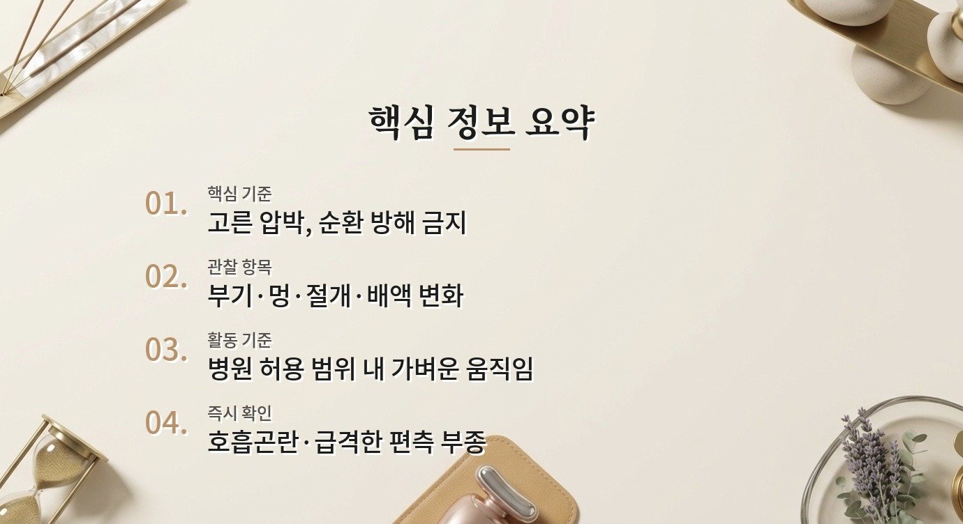 지방흡입 회복기 압박복 착용과 진료가 필요한 신호 비교 가이드