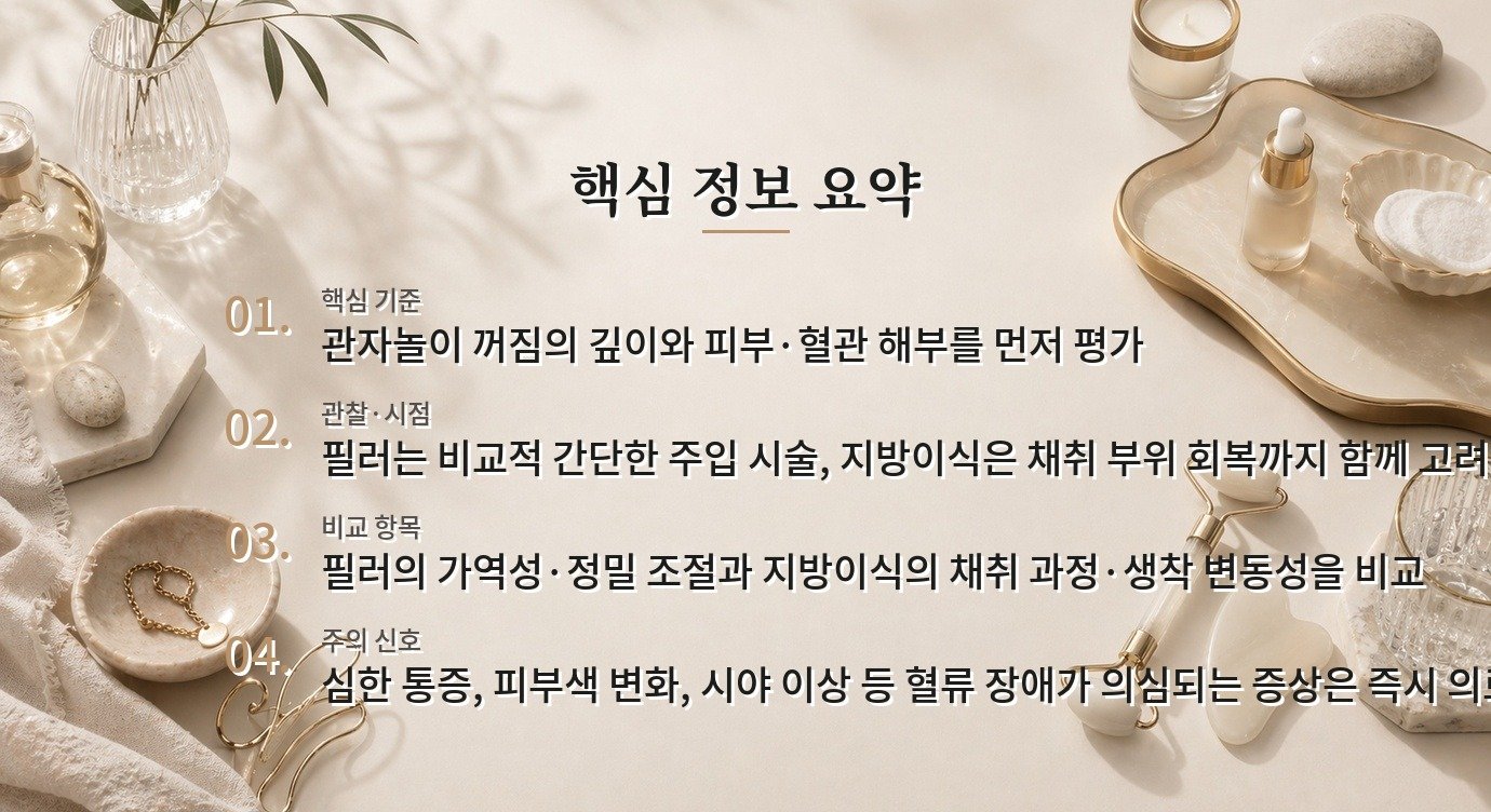 여성 관자놀이 필러와 지방이식, 유지 방식과 혈관 위험 차이 비교 가이드