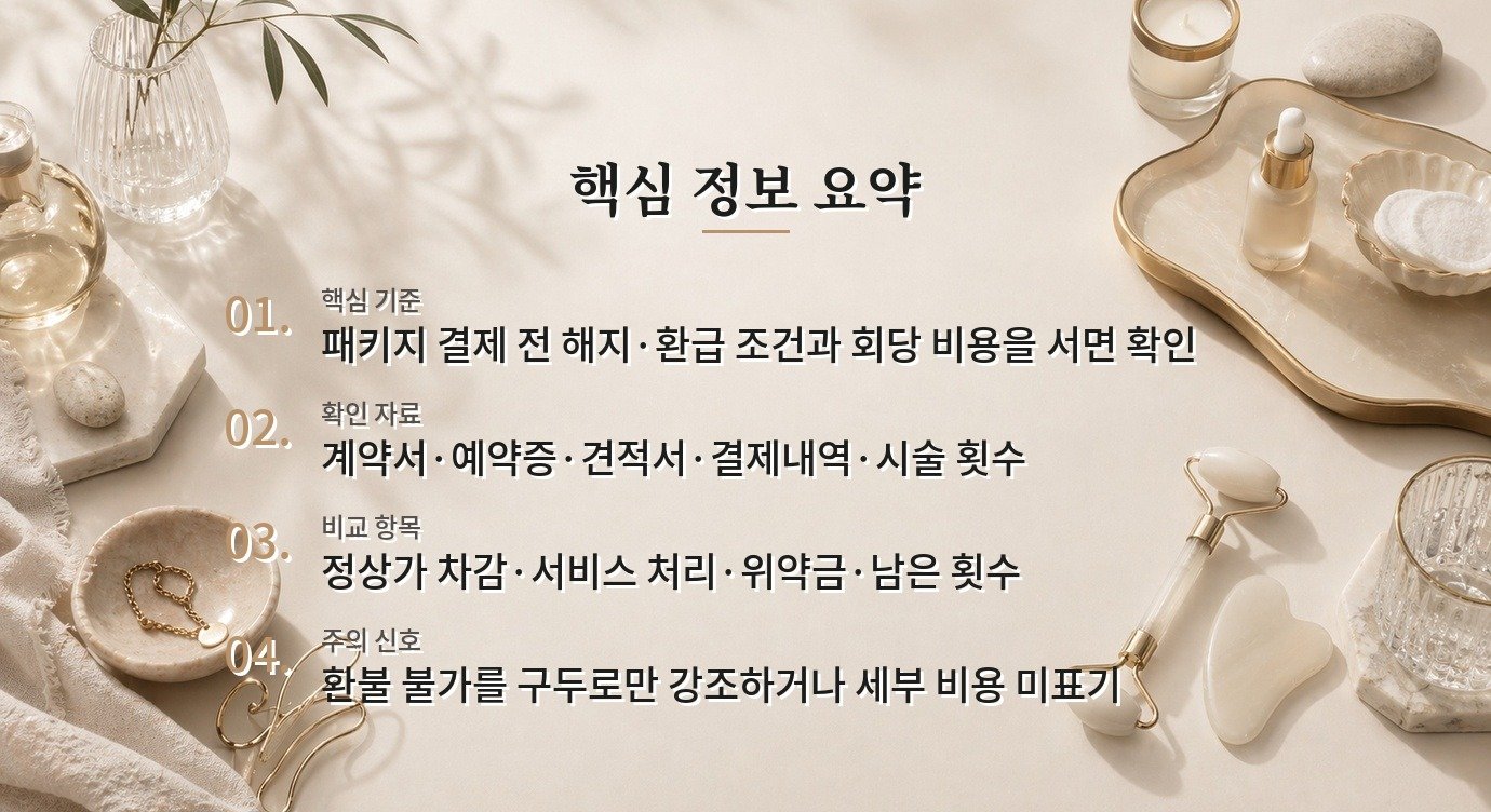 피부과 패키지 시술을 결제한 뒤 중도 해지할 수 있나요? 비교 가이드
