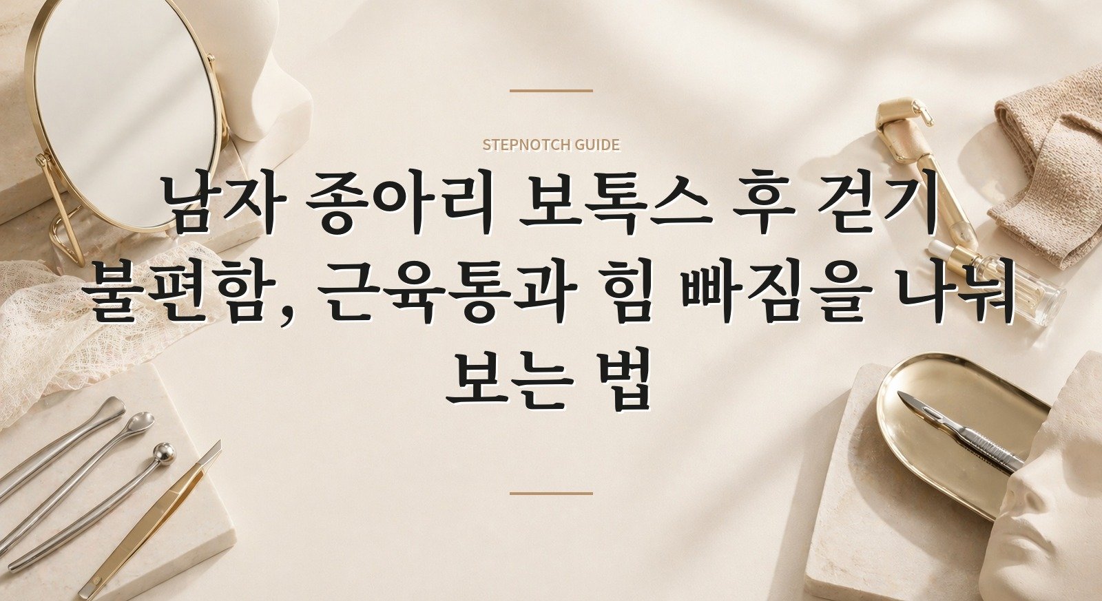 남자 종아리 보톡스 후 걷기 불편함, 근육통과 힘 빠짐을 나눠 보는 법 핵심 정보