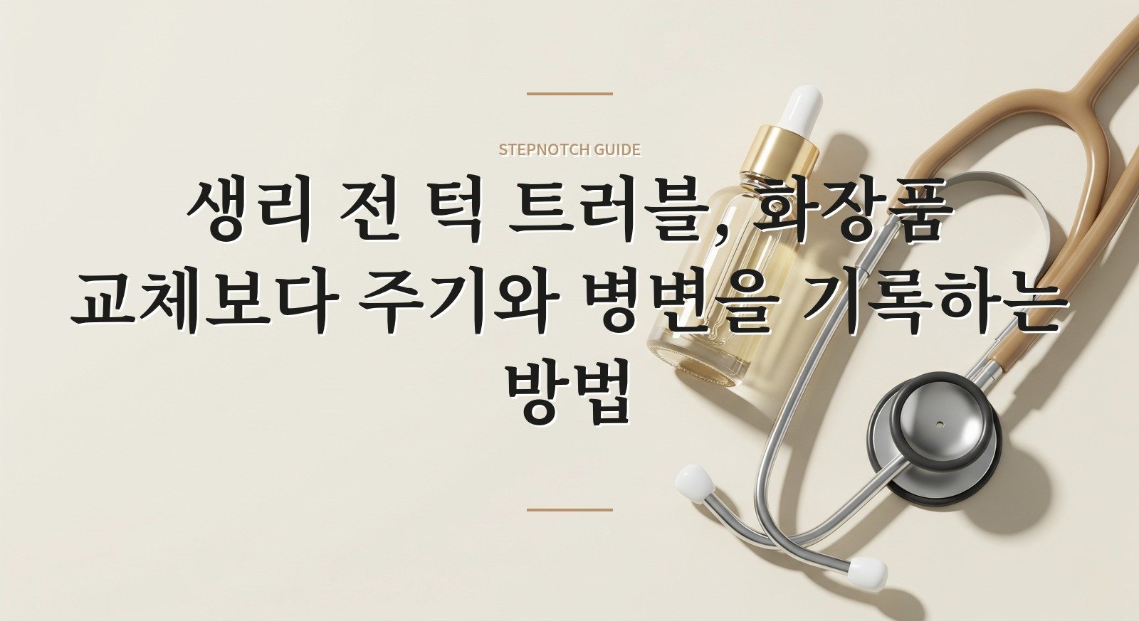 생리 전 턱 트러블, 화장품 교체보다 주기와 병변을 기록하는 방법 핵심 정보