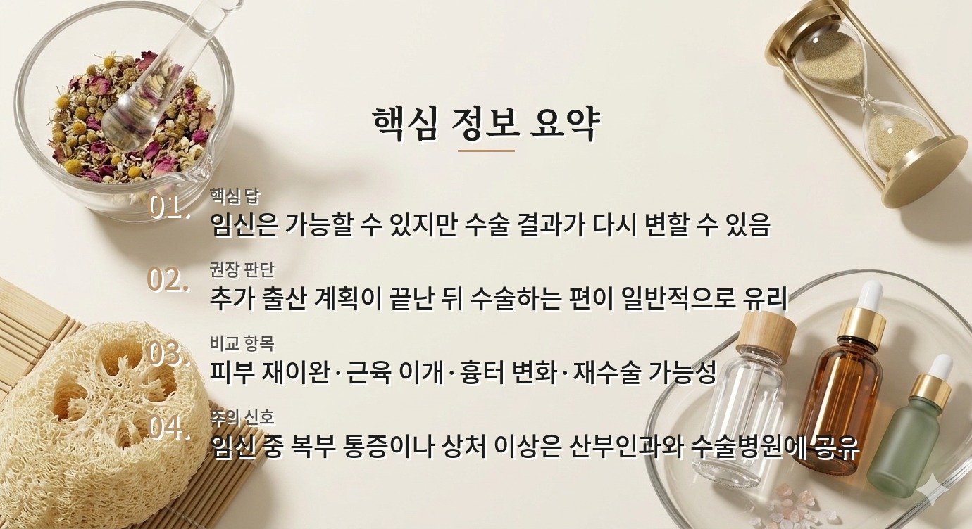 복부거상 후 임신을 계획해도 되나요? 비교 가이드